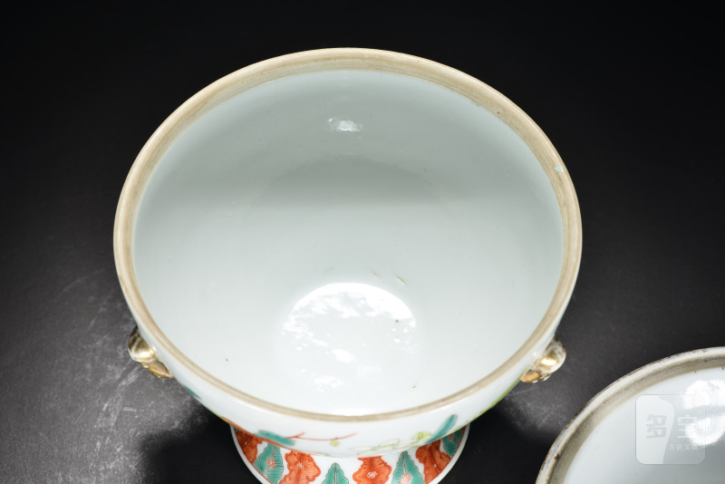 清 粉彩花卉纹温锅 - 图9